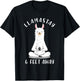 Llamastay 6 Feet Away Funny Social Distancing Llama Yoga T-Shirt - T-Shirt | Black
