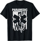 Women's Paramedic Wife American Flag EMS EMT T-Shirt - T-Shirt | Black