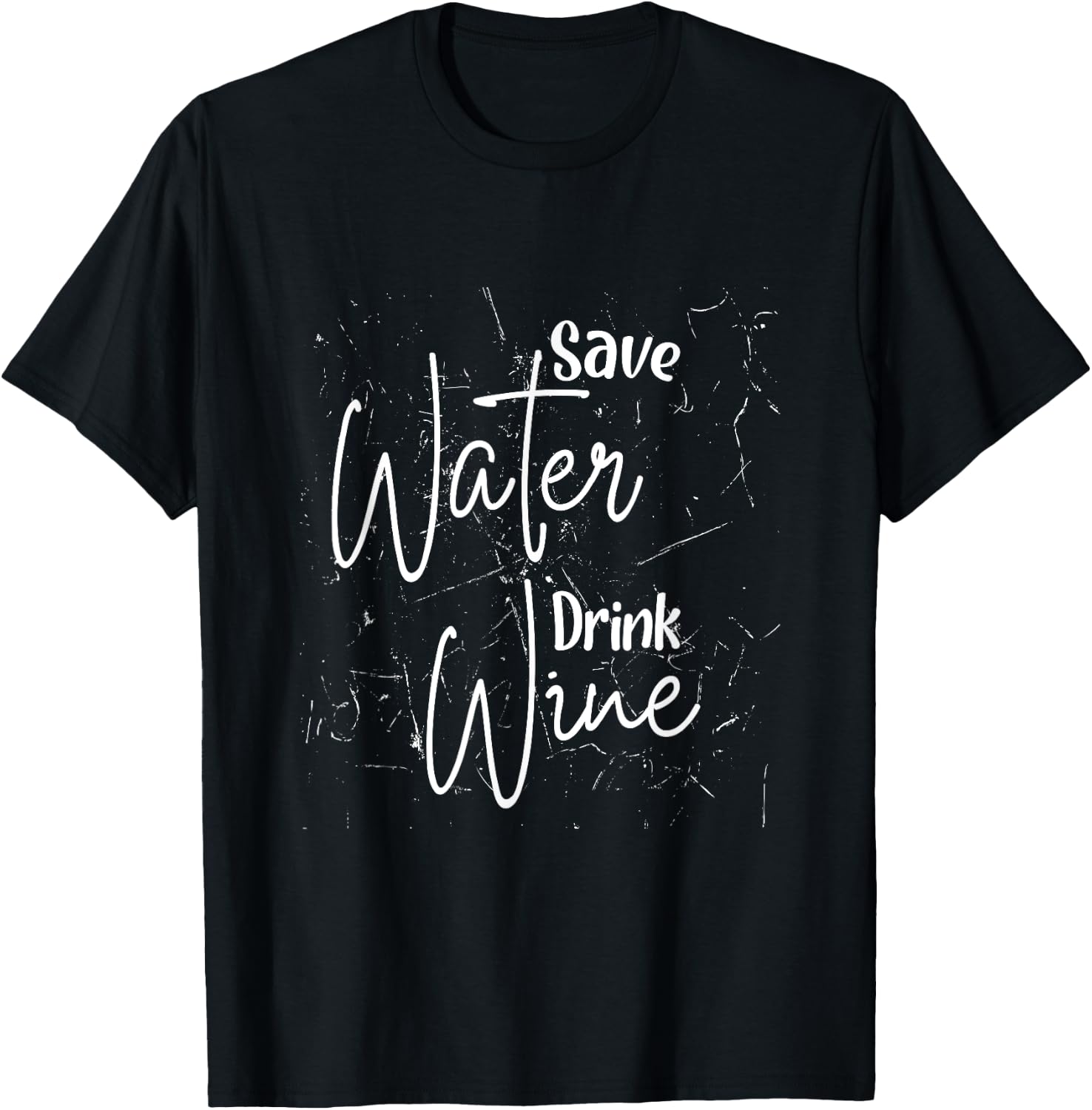 Save Water Drink Wine T-Shirt - T-Shirt | Black