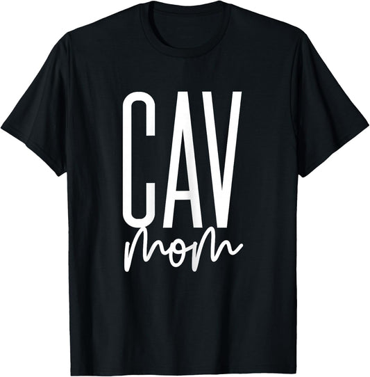 Cav Mom Cavalier King Charles Spaniel Cav Dog Cute Cav T-Shirt - T-Shirt | Black