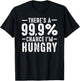 Always Funny There's a 99.9% Chance I'm Hungry Sarcastic T-Shirt - T-Shirt | Black
