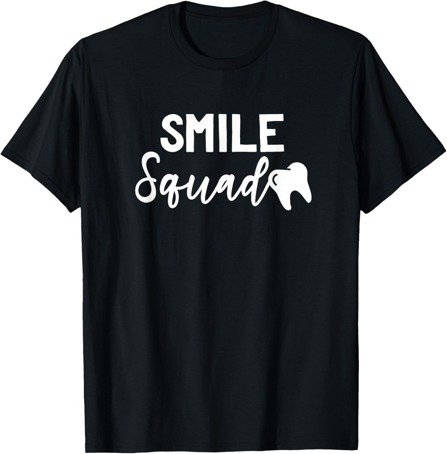 Dental Smile Squad Cute Dentist Office and Hygienist Staff T-Shirt - T-Shirt | Black