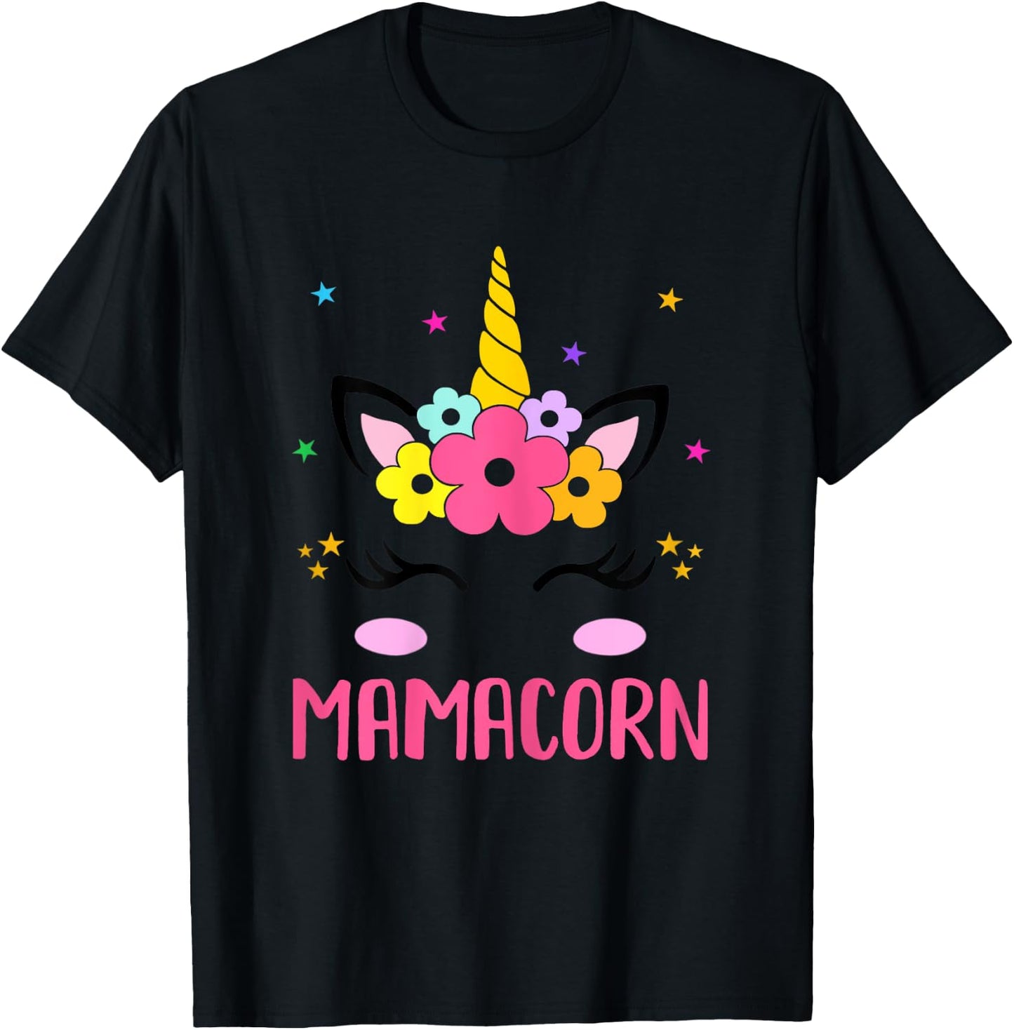 Funny Mamacorn Unicorn Costume Mom Mother's Day T-Shirt - T-Shirt | Black
