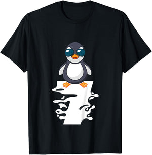 I Am Already 7 Years Old Penguin 7th Birthday T-Shirt - T-Shirt | Black