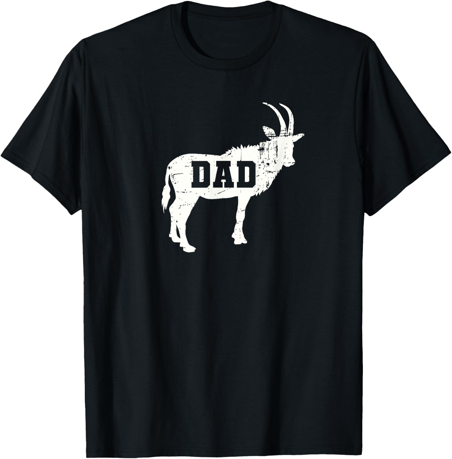 Goat Dad All Time Greatest Vintage T-Shirt - T-Shirt | Black