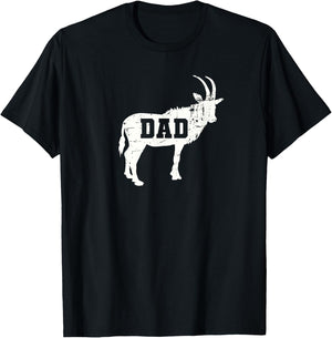 Goat Dad All Time Greatest Vintage T-Shirt - T-Shirt | Black