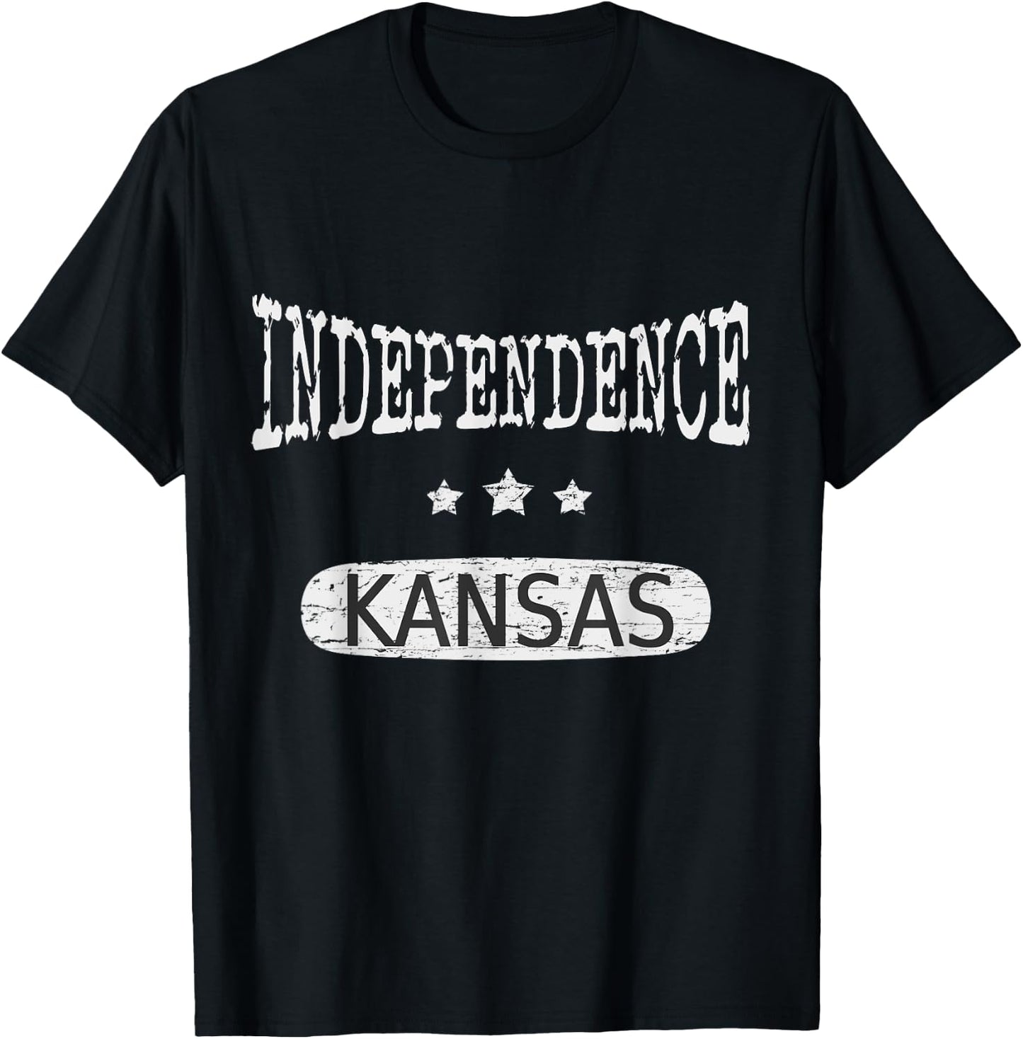 Vintage Independence Kansas T-Shirt - T-Shirt | Black