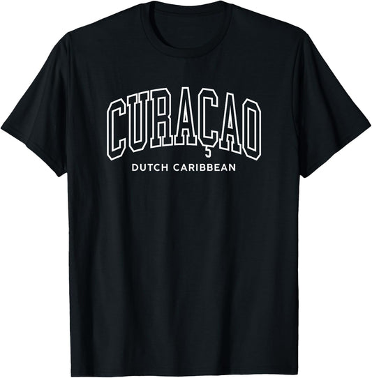 Curacao Dutch Caribbean Retro Throwback Vacation Souvenir T-Shirt - T-Shirt | Black