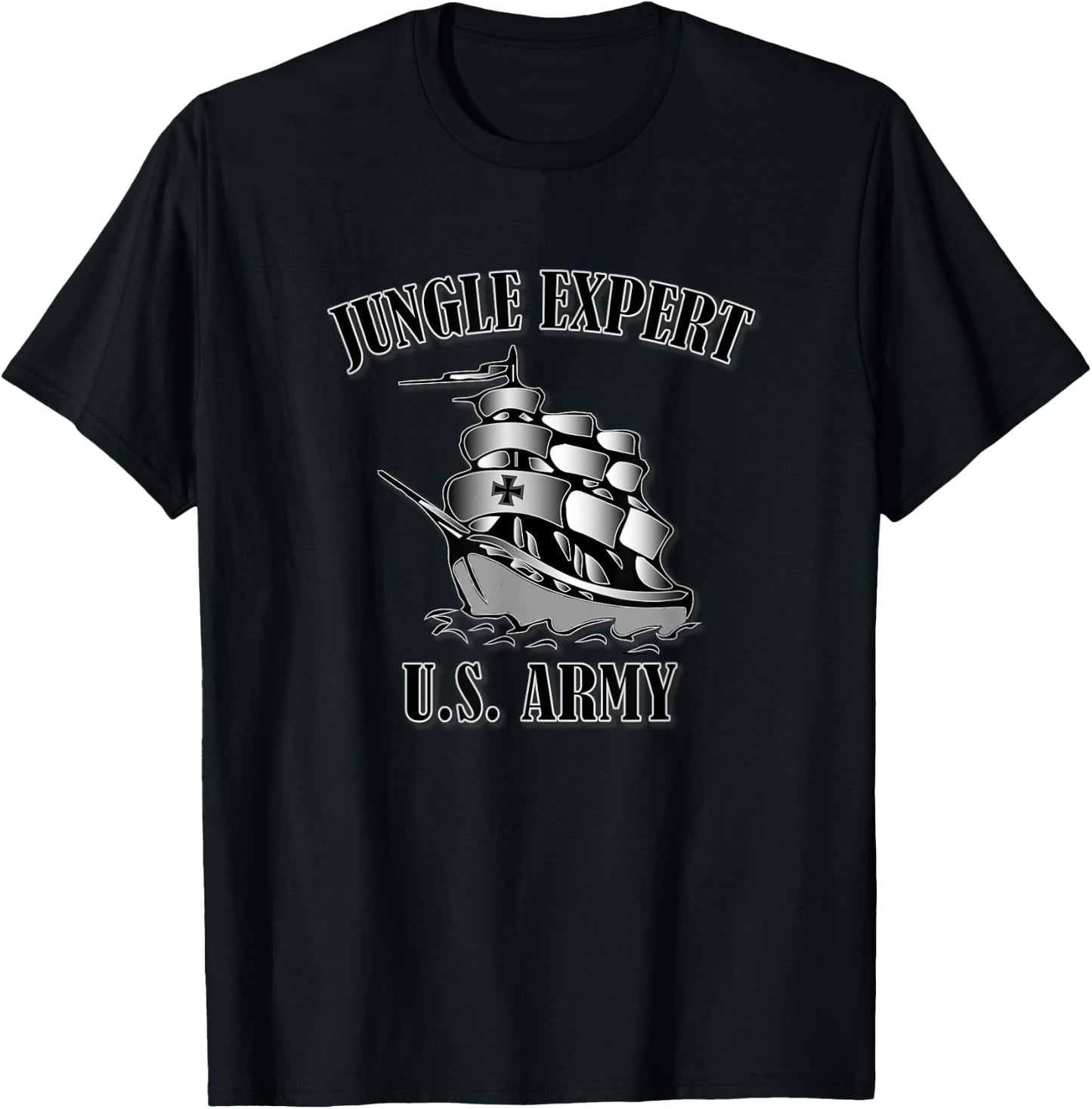 U.S. Army Jungle Expert (Front Design) T-Shirt - T-Shirt | Black