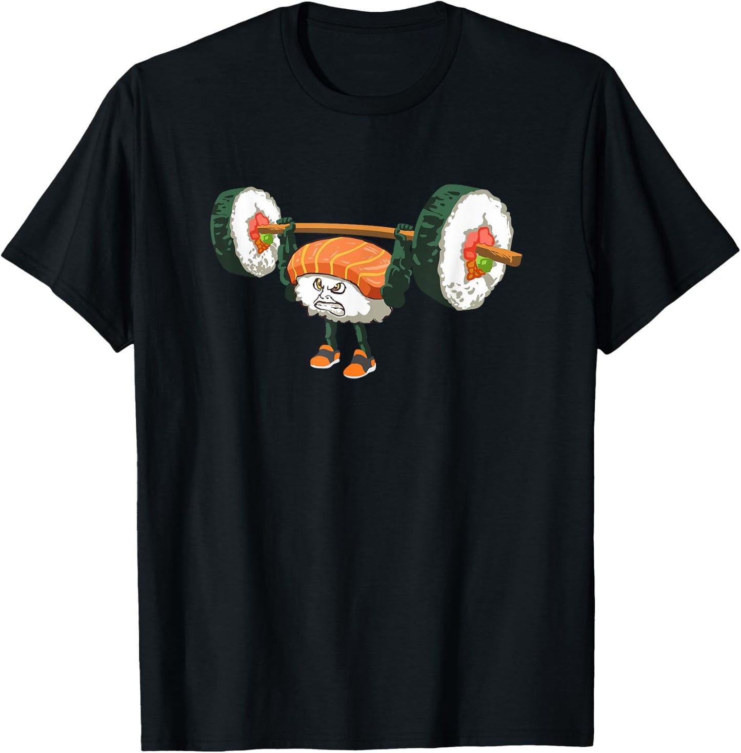 Funny Weightlifting Gift A Sushi Loving Weightlifter T-Shirt - T-Shirt | Black