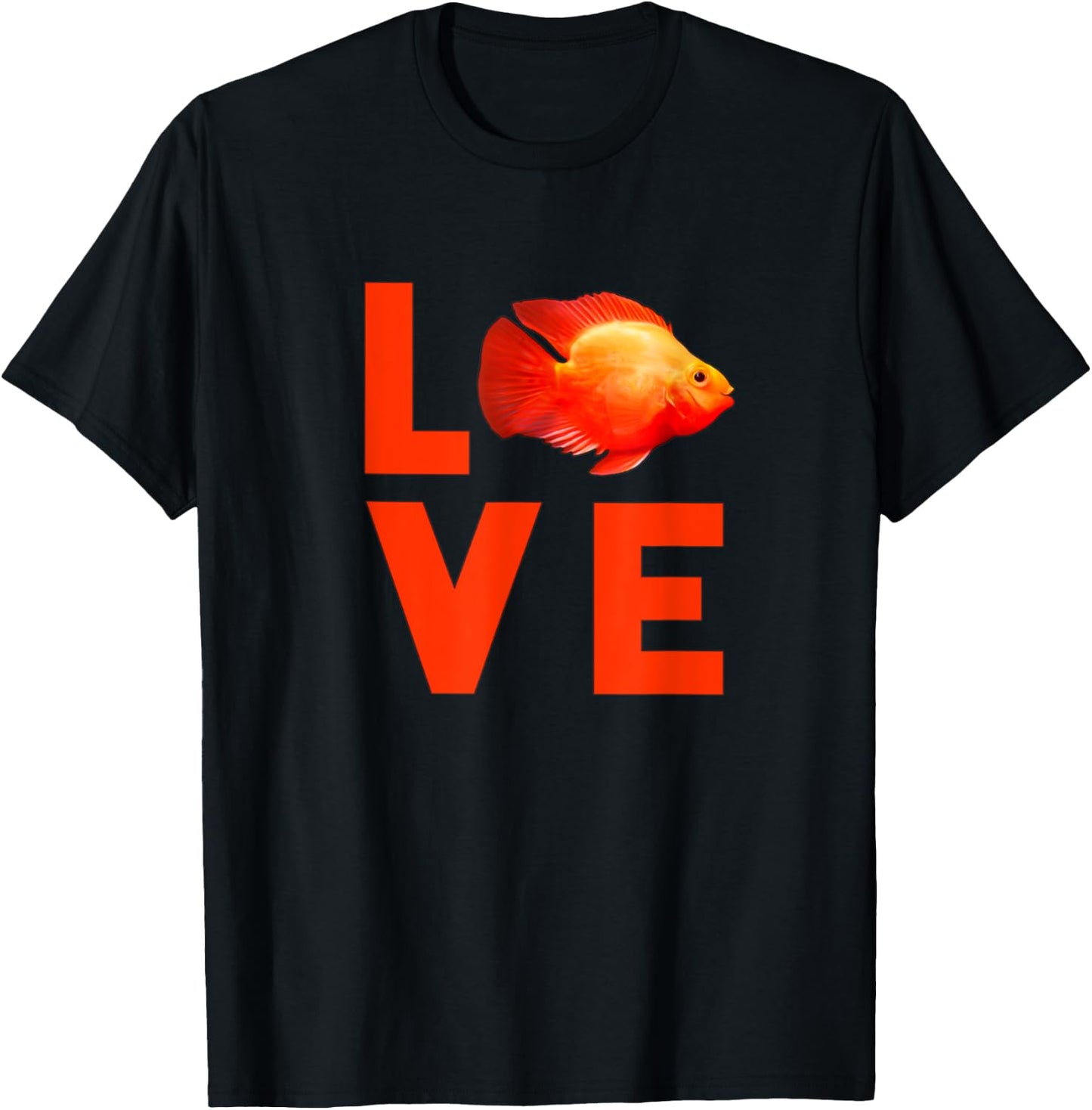 Red Blood Parrot Cichlid Monster Aquarium Fish Gift T-Shirt - T-Shirt | Black
