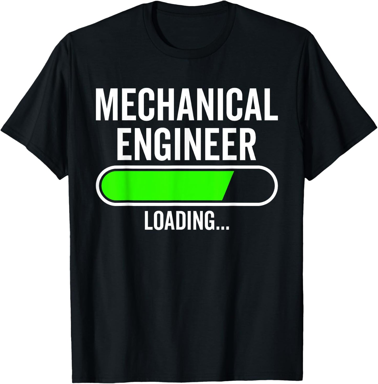 Mechanical Engineer Loading Graduation Graduate New Job T-Shirt - T-Shirt | Black