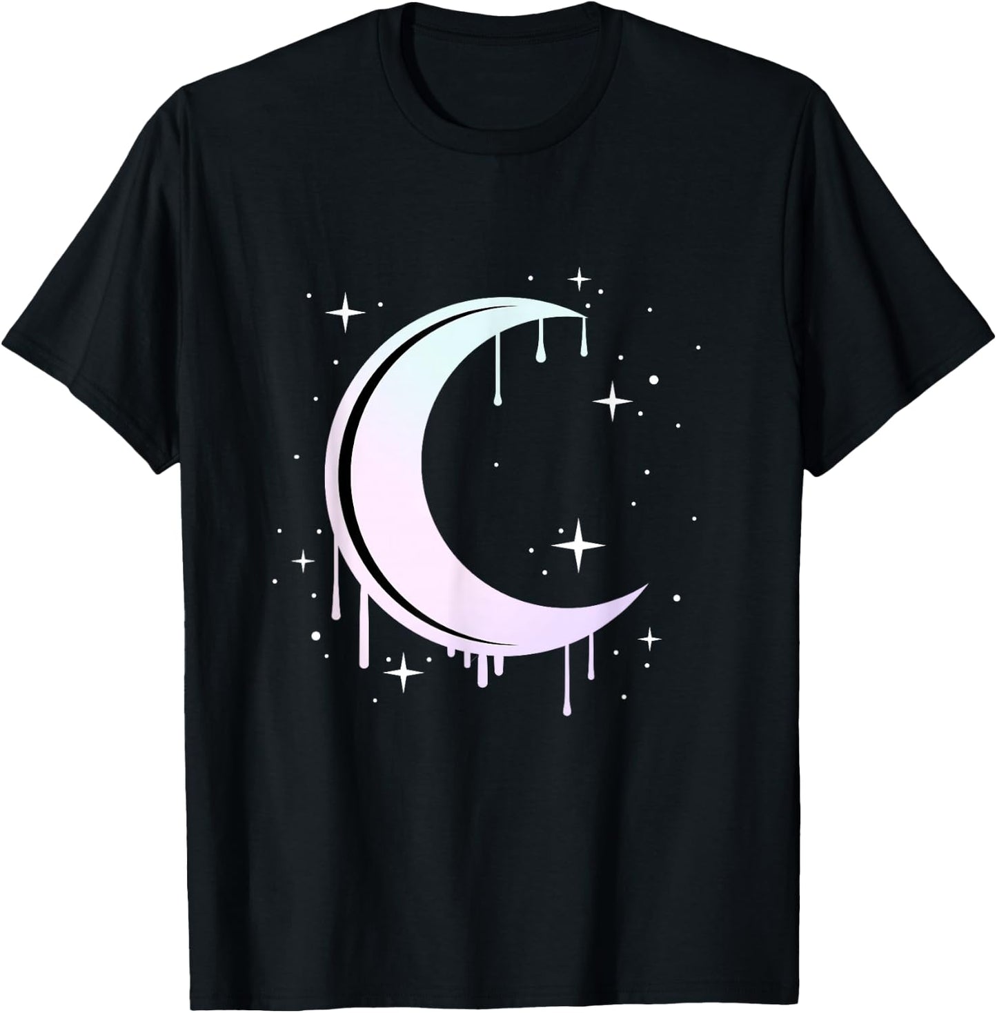 Pastel Moon Kawaii Pastel Goth T-Shirt - T-Shirt | Black