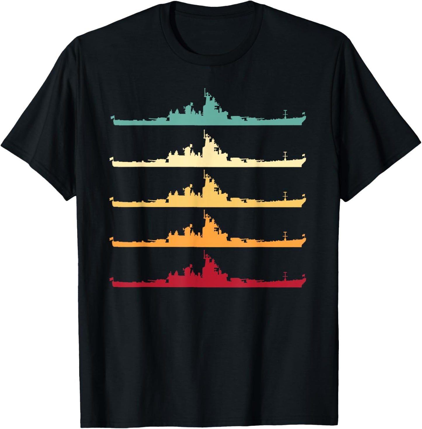 Vintage USS Wisconsin BB-64 Battleship T-Shirt - T-Shirt | Black