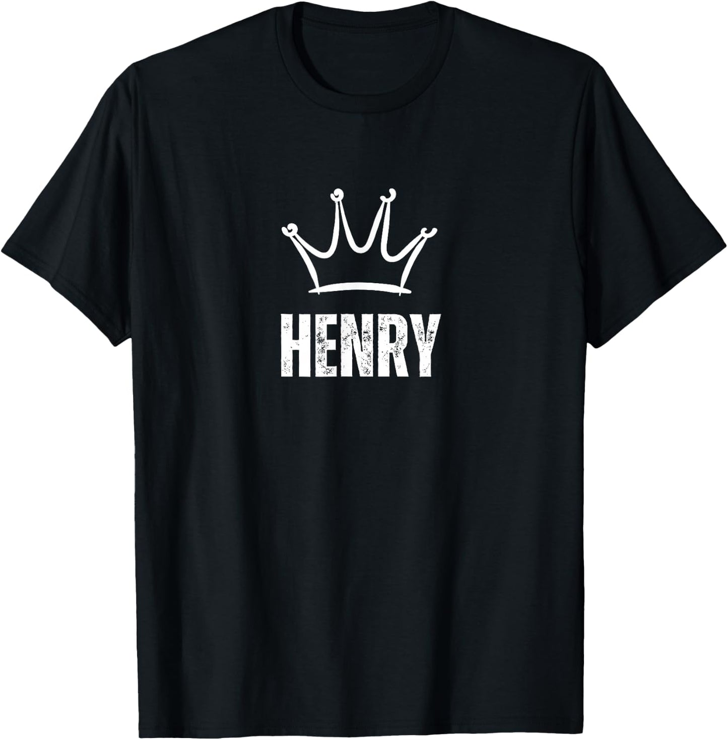 King Henry Crown - Custom First Name Birthday #1 Winner T-Shirt - T-Shirt | Black