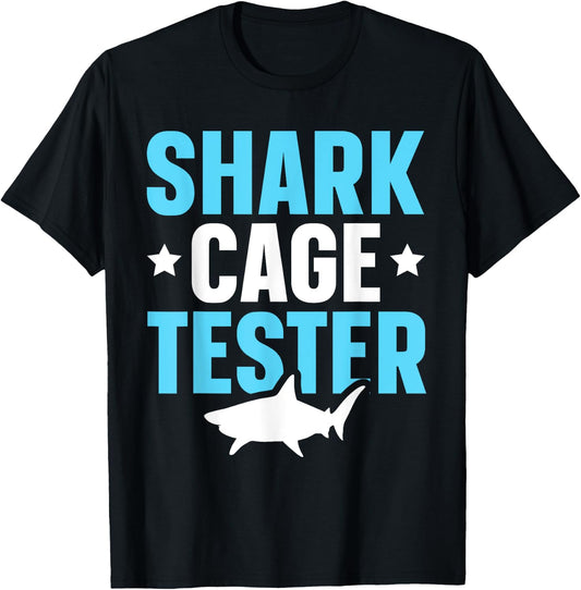 Shark Cage Tester Amputee One Leg Prosthetic User T-Shirt - T-Shirt | Black
