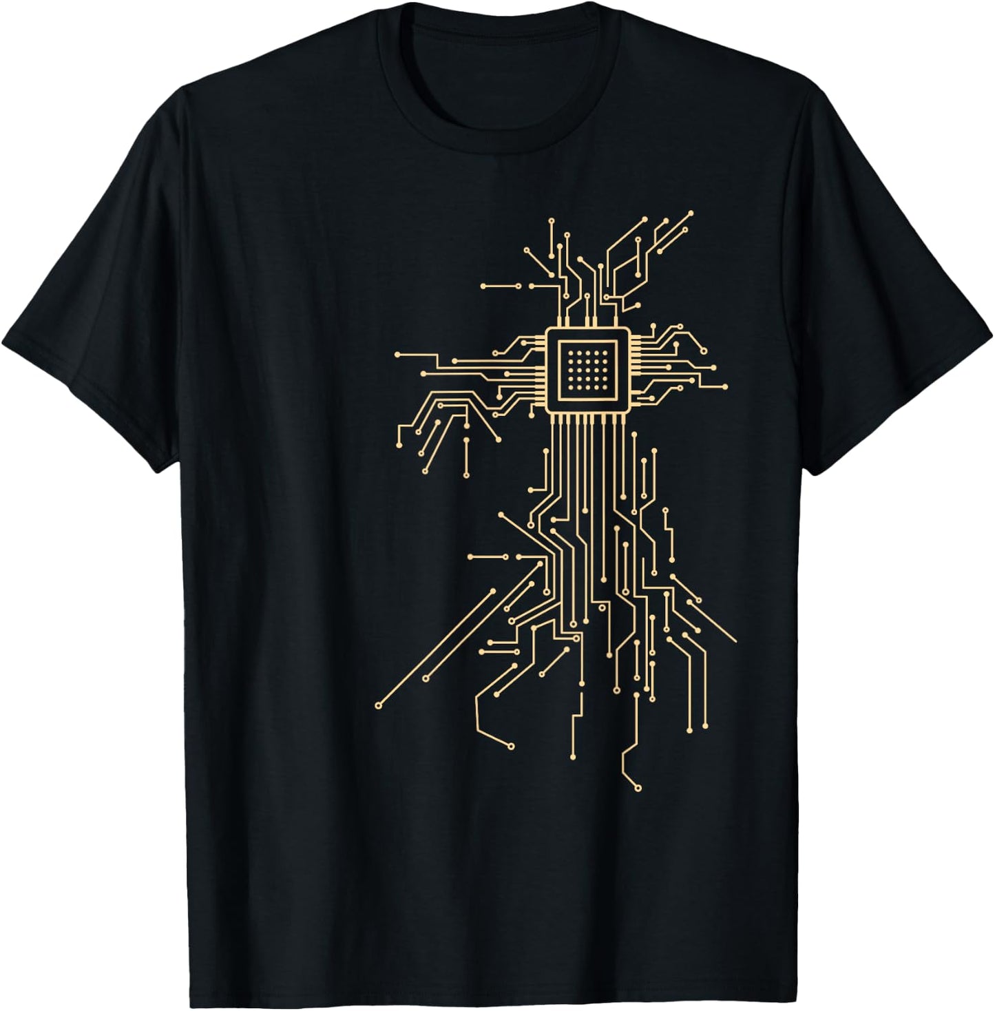 Processor Circuit Graphics Computer CPU Electronics IT Geek T-Shirt - T-Shirt | Black