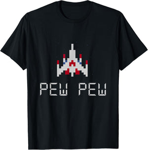 Arcade Retro video game ship T-Shirt - T-Shirt | Black