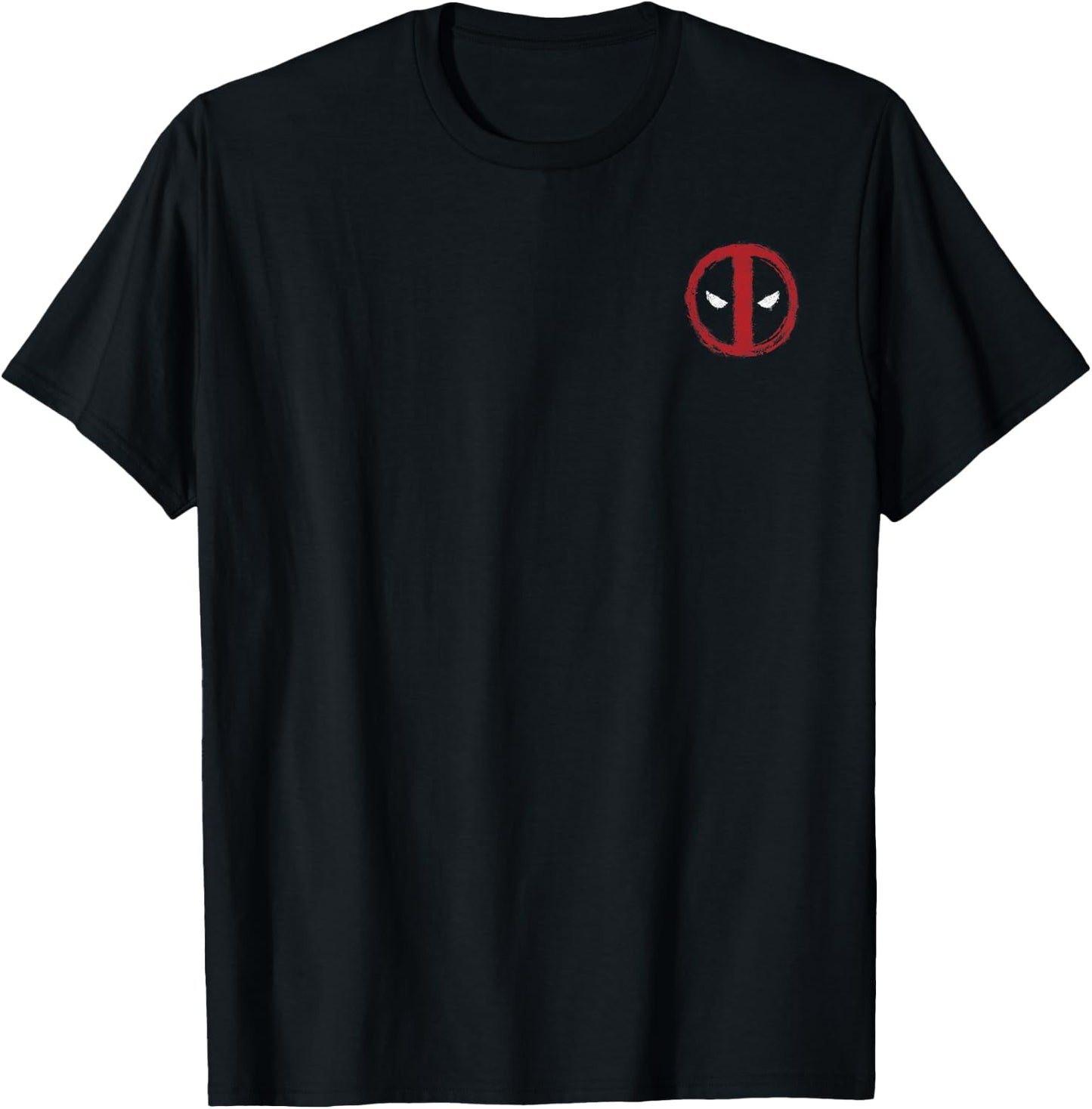 Marvel Deadpool Left Chest Painted Logo T-Shirt - T-Shirt | Black