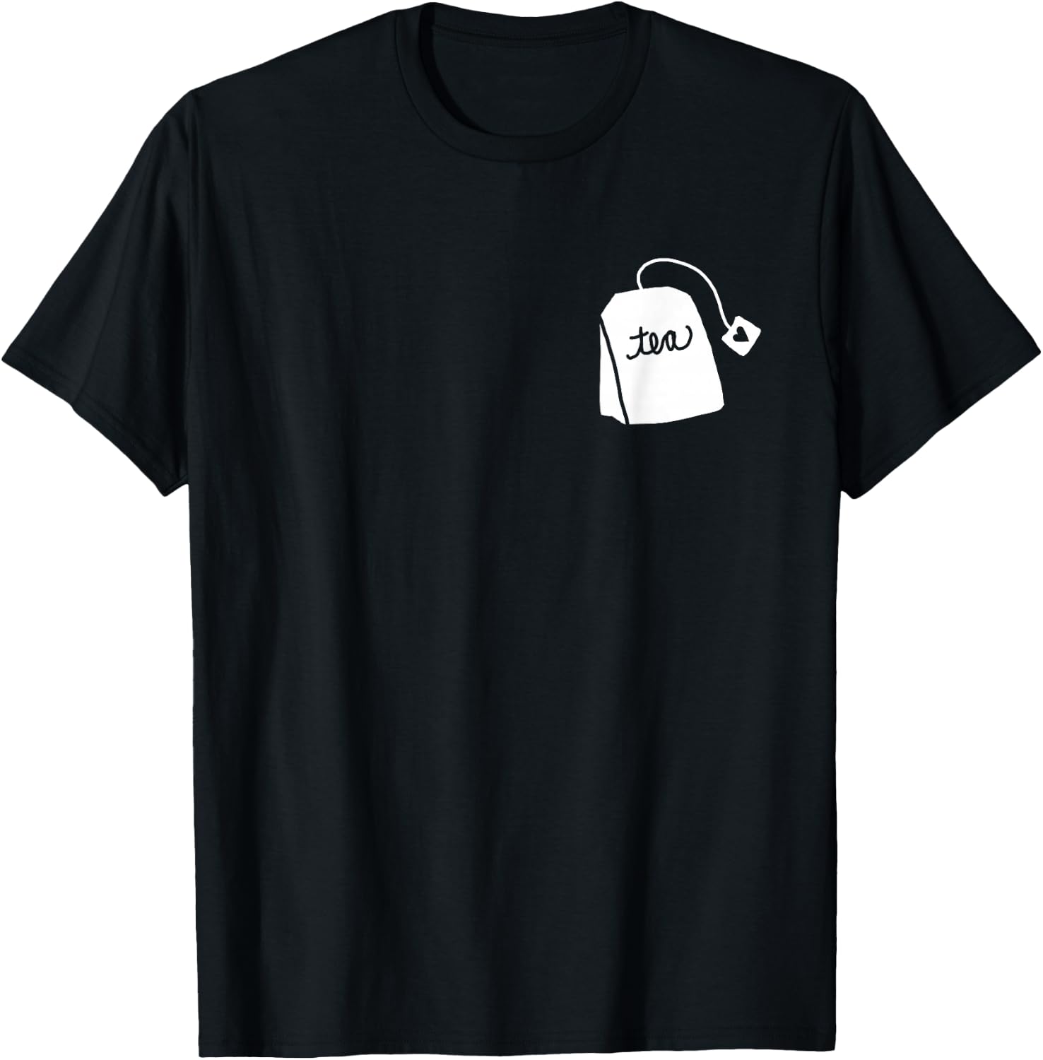 Tea Bag Pun Funny Play on Words Cute Graphic Design Tea T-Shirt - T-Shirt | Black