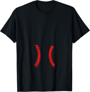 Pregnant Baseball Mom Pregnancy Announcement T-Shirt - T-Shirt | Black
