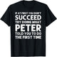 PETER Gift Name Personalized Birthday Funny Christmas Joke T-Shirt - T-Shirt | Black