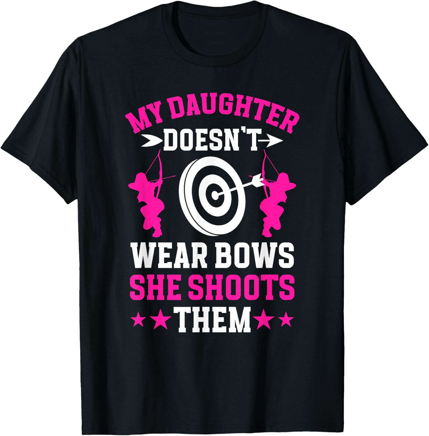My Daughter Archery Mom Of An Archer Mother Archery Mama T-Shirt - T-Shirt | Black