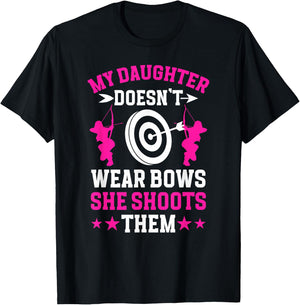 My Daughter Archery Mom Of An Archer Mother Archery Mama T-Shirt - T-Shirt | Black