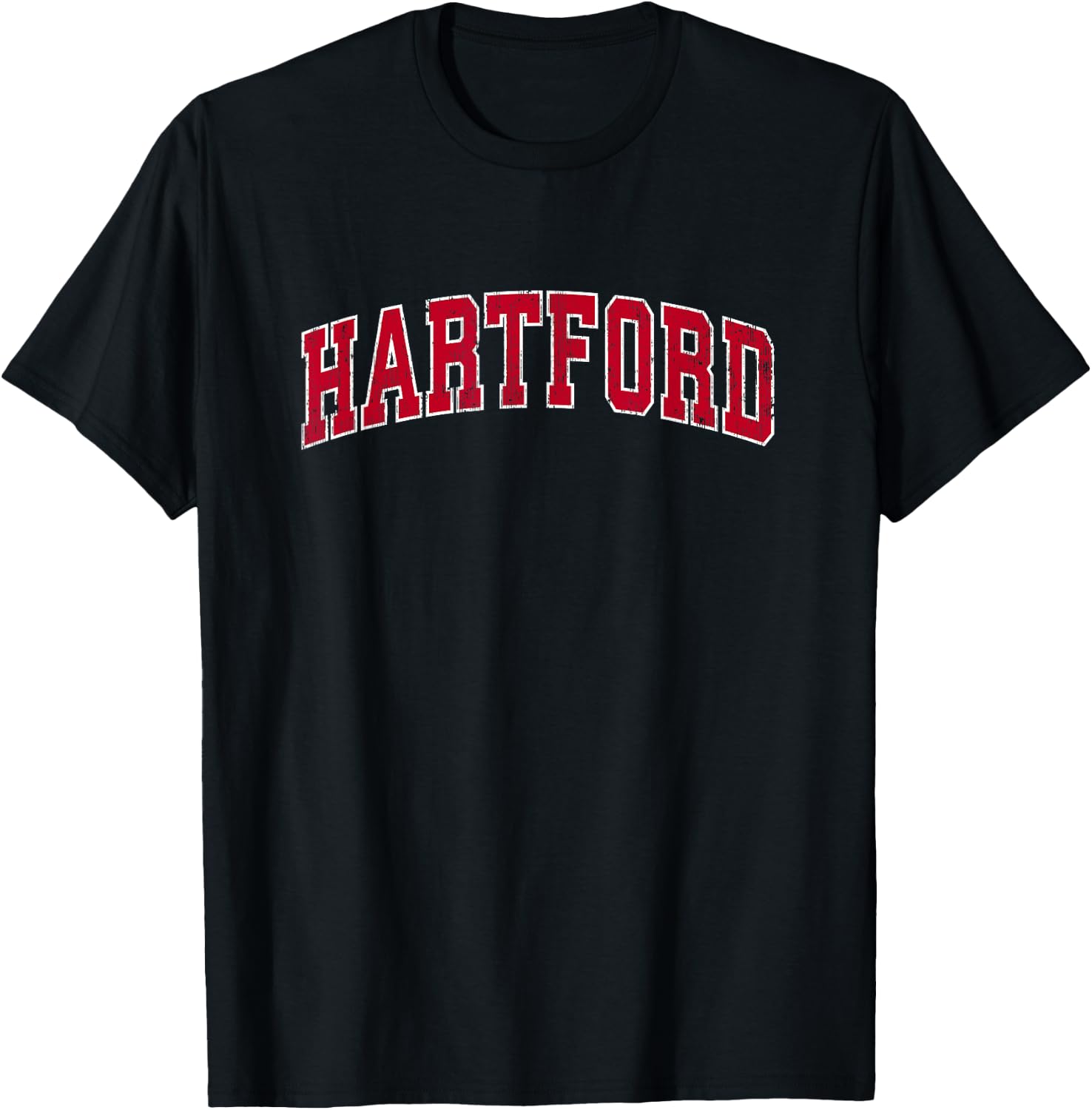 Hartford Connecticut CT Vintage Sports Design Red Design T-Shirt - T-Shirt | Black