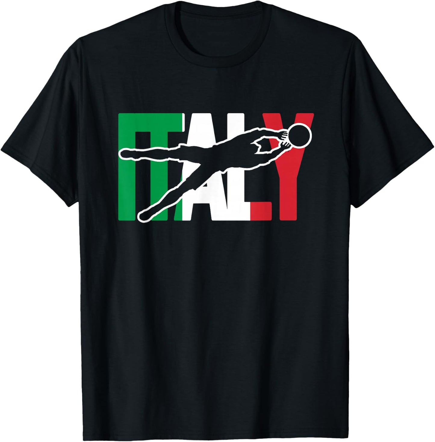 Italy Soccer Jersey Italia Azzurri Gifts for Italian Soccer T-Shirt - T-Shirt | Black