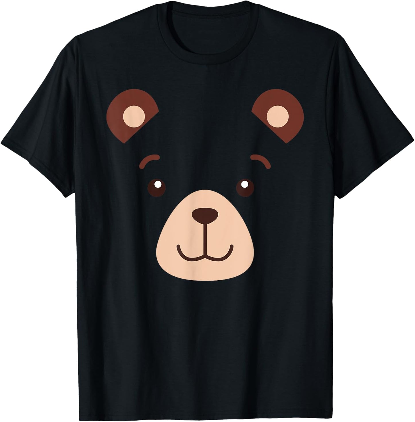 Bear Face Halloween Costume Kids Boy Girl Adult Gift T-Shirt - T-Shirt | Black