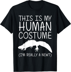 Newt Easy Halloween Human Costume Salamander Pet DIY Gift T-Shirt - T-Shirt | Black