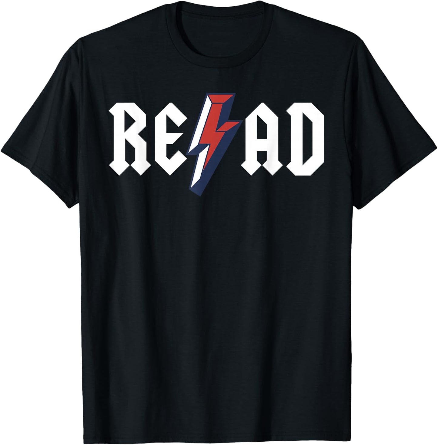 Read Rock N Roll Reading Rock Star Funny Books Lover Gift T-Shirt - T-Shirt | Black
