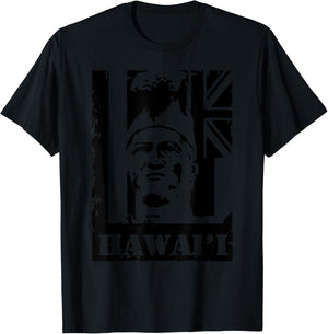 Hawai'i King Kamehameha (black ink) by Hawaii Nei All Day T-Shirt - T-Shirt | Black