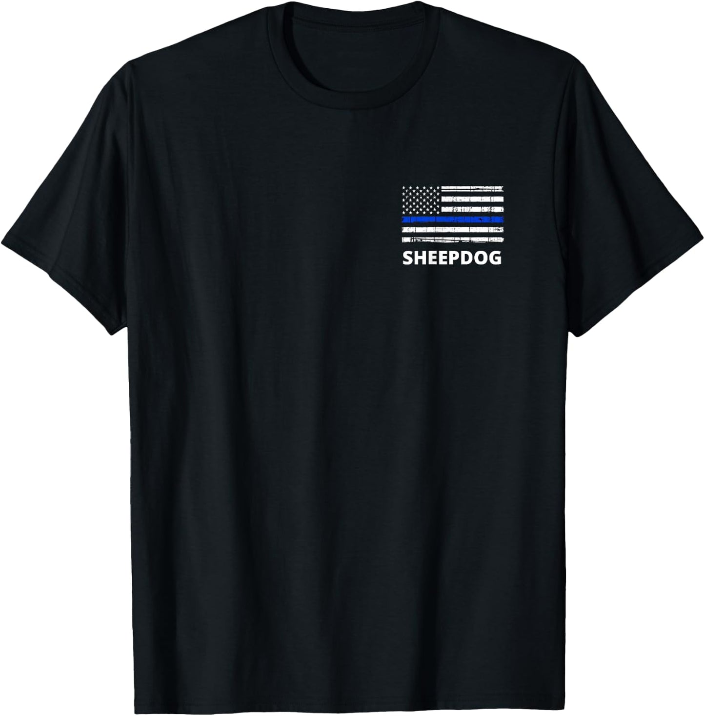 Sheepdog SWAT Thin Blue Line Police Tactical Shooting Range Men Women T-Shirt - T-Shirt | Black