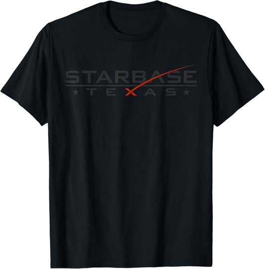 City of STARBASE Cameron County Texas Boca Chica Starship T-Shirt - T-Shirt | Black