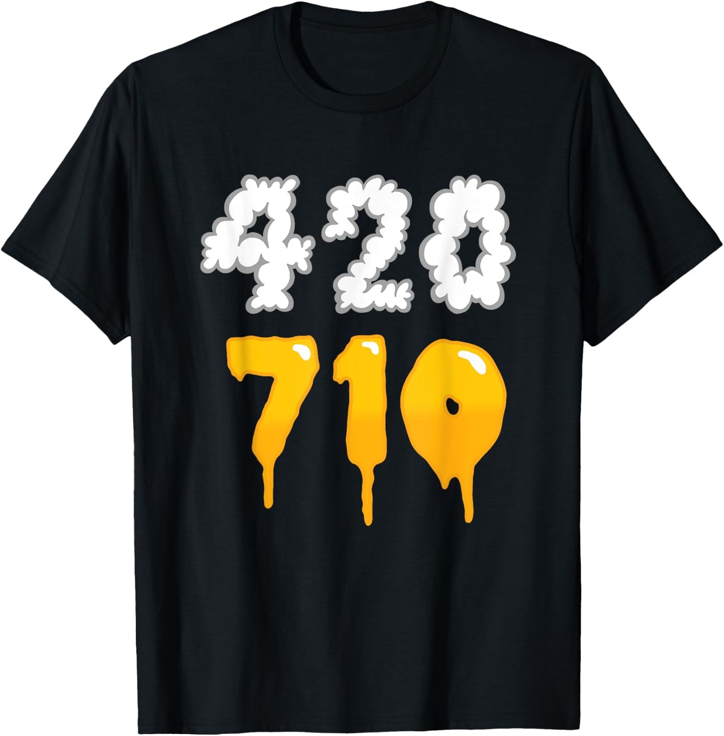 420 710 Weed Oil Dabs Funny Weed T-Shirt - T-Shirt | Black