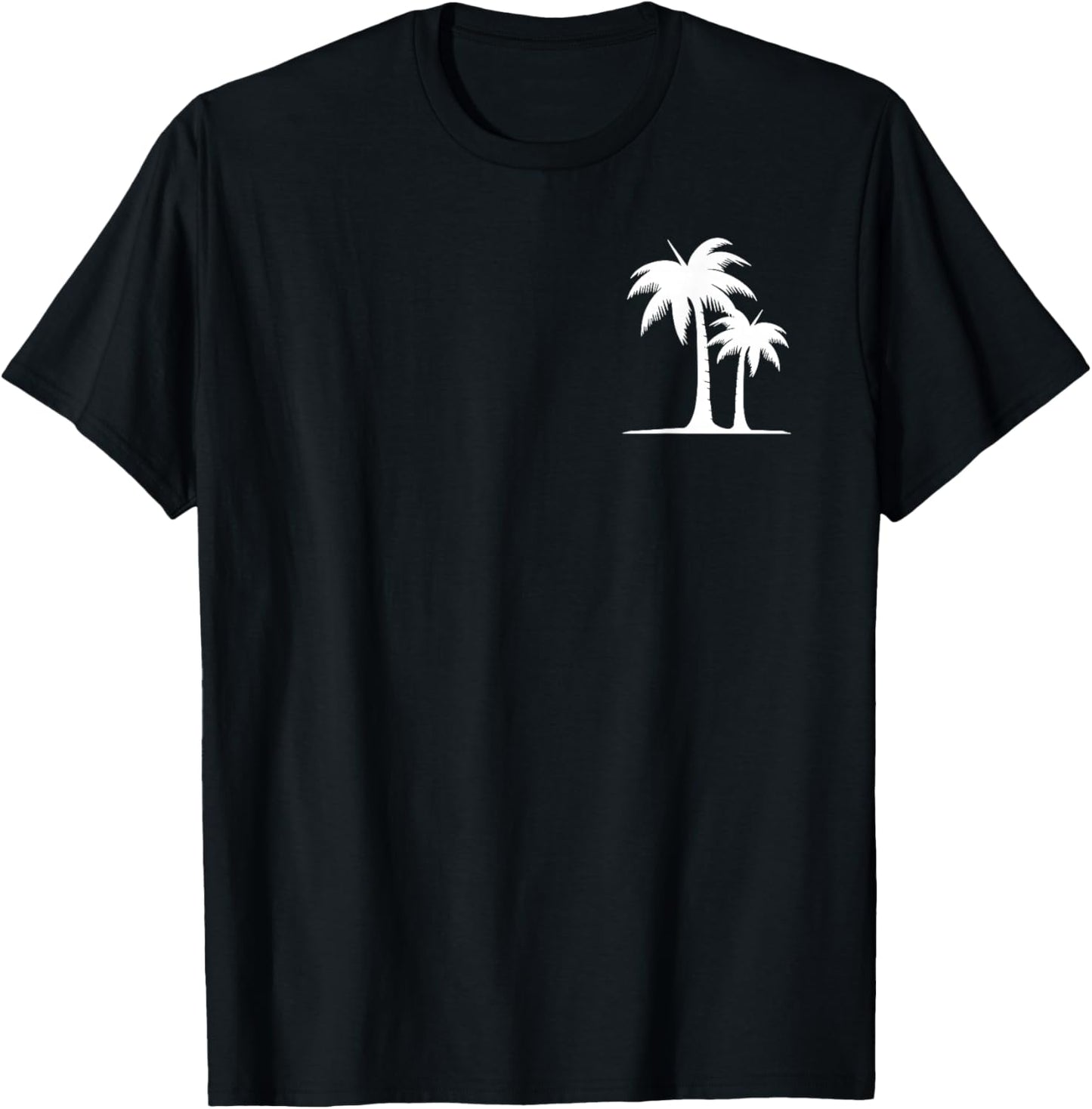 Cool Summer Vacation Men Women Beach Palm Tree T-Shirt - T-Shirt | Black