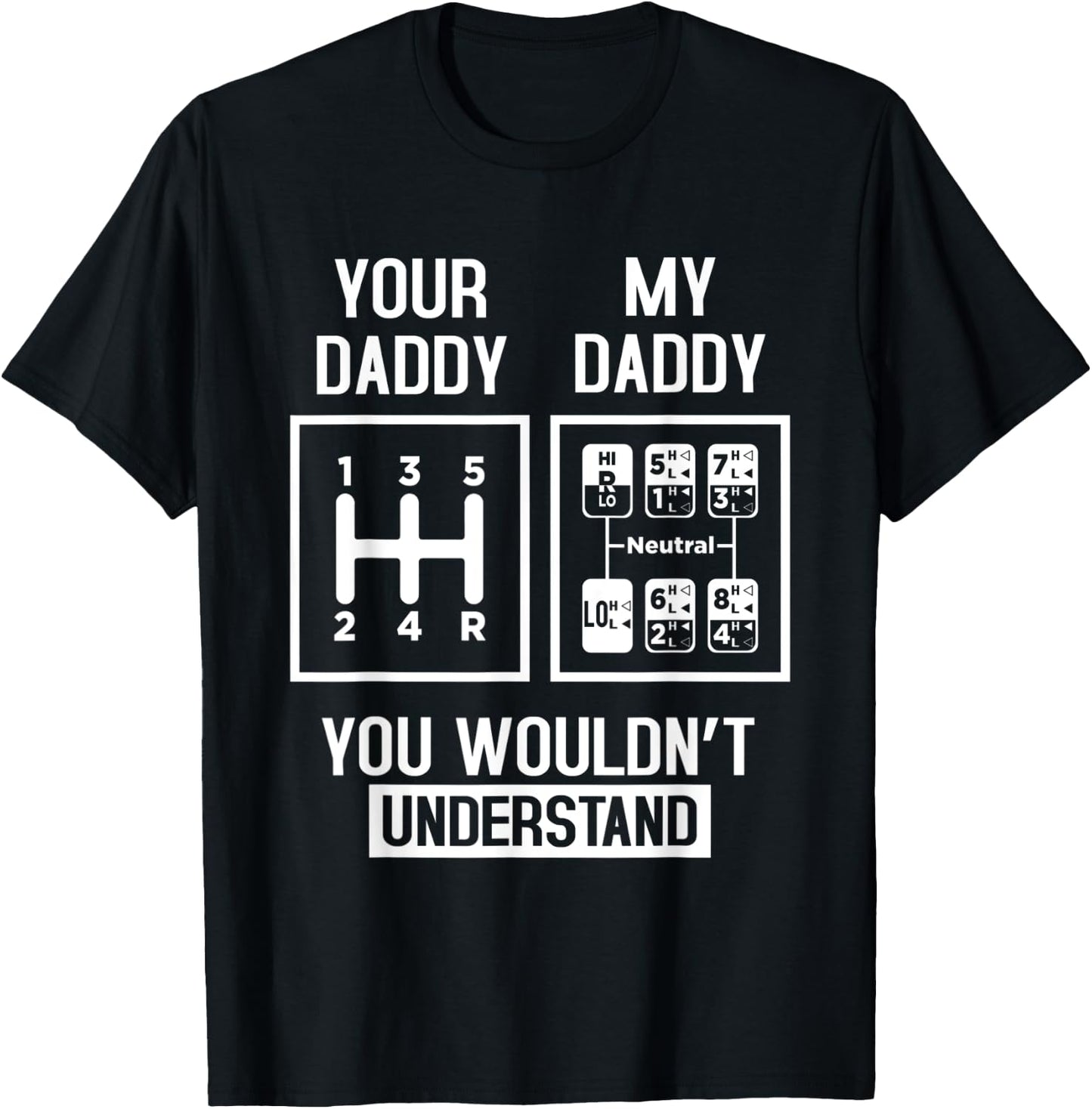 18 Wheeler Semi Truck Tractor Trailer Trucker Cool Dad T-Shirt - T-Shirt | Black