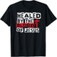 Healed by the Blood of Jesus - Christian Cross Faith Healing T-Shirt - T-Shirt | Black