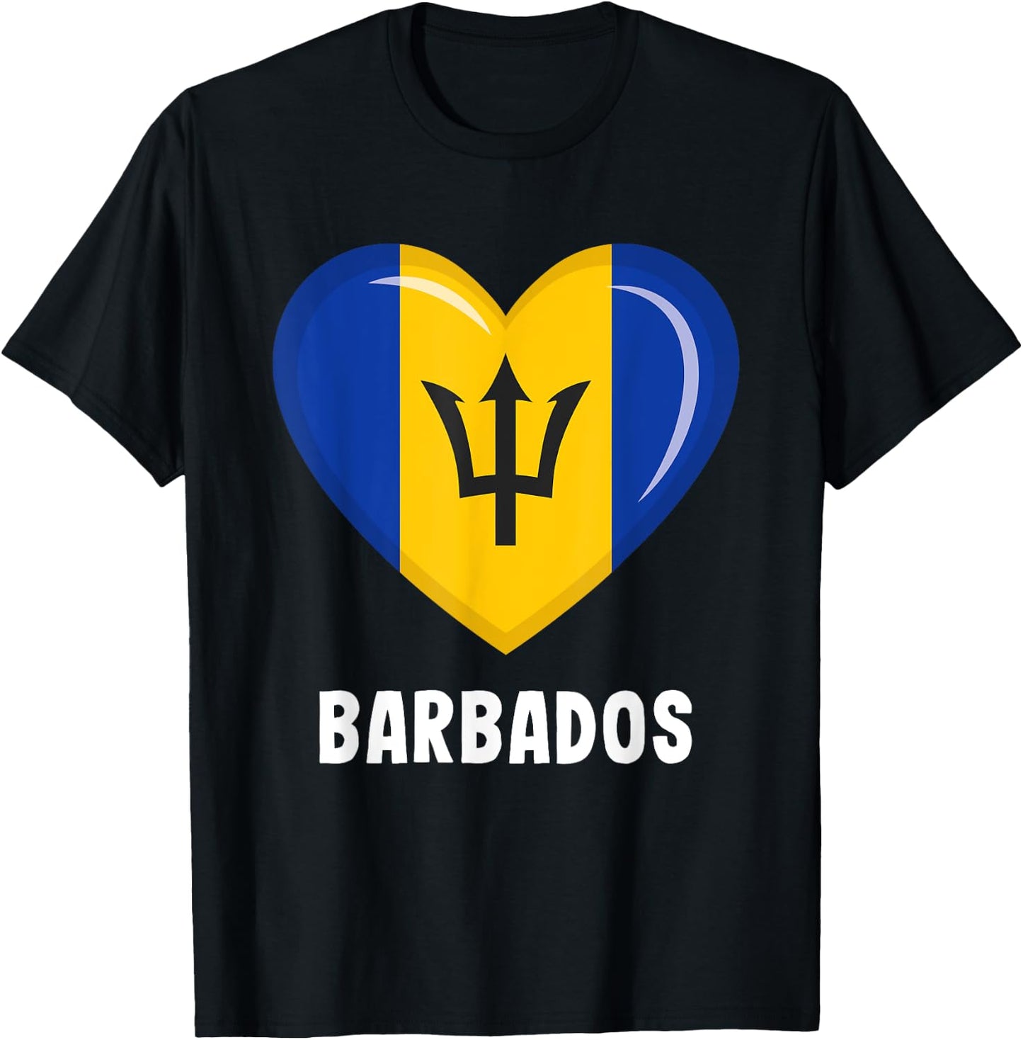 Barbados Flag Jersey | Barbadian T-Shirt - T-Shirt | Black