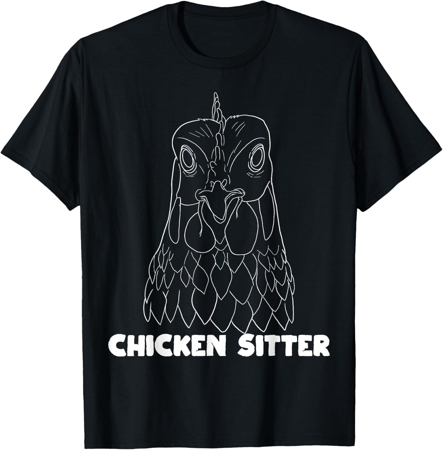 Chicken Sitter Poultry Art For Chicken Lover Farm Men Women T-Shirt - T-Shirt | Black
