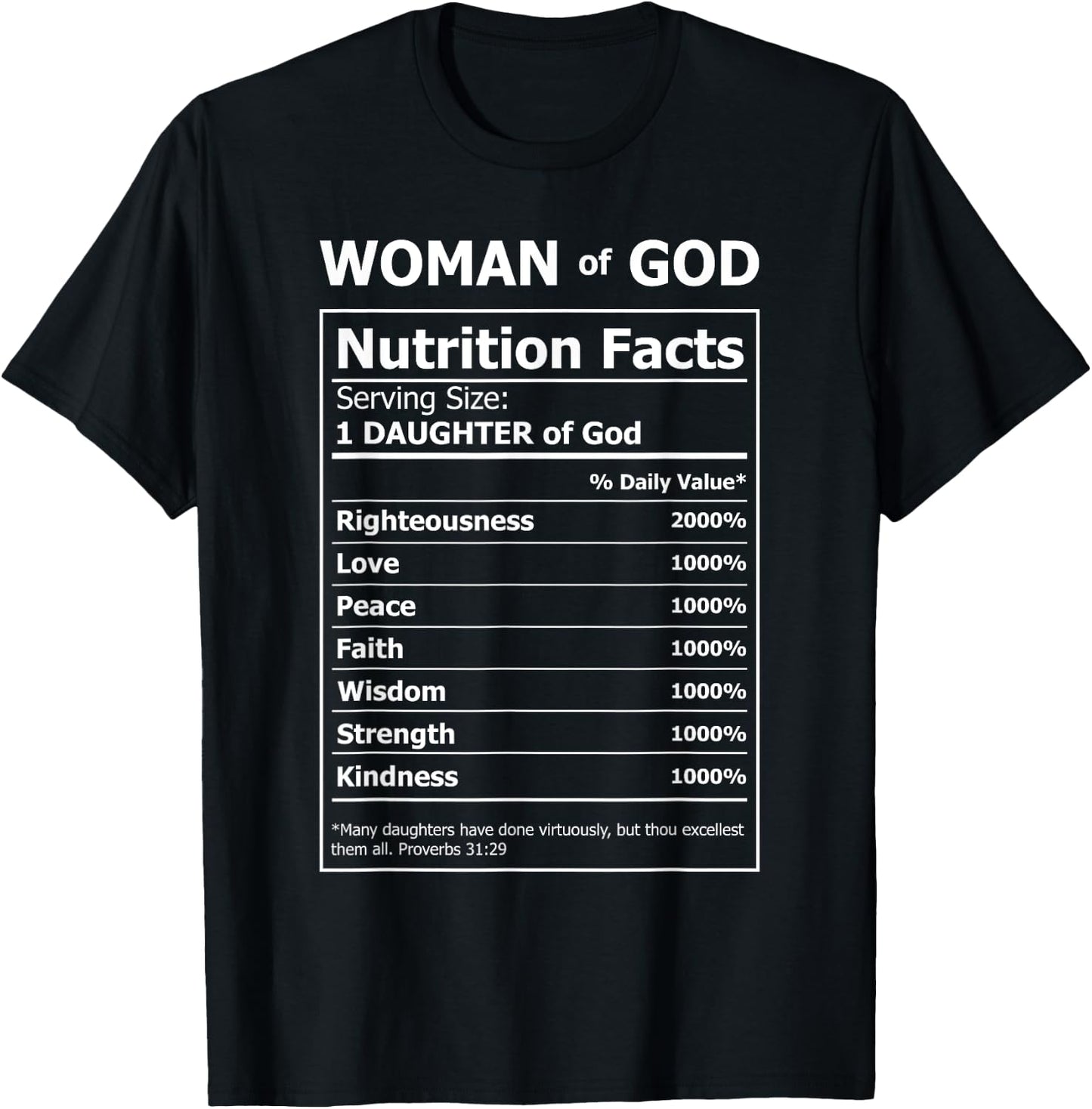 Faith Based Top Gifts Women Plus Size Christian Black Short Sleeve T-Shirt - T-Shirt | Black