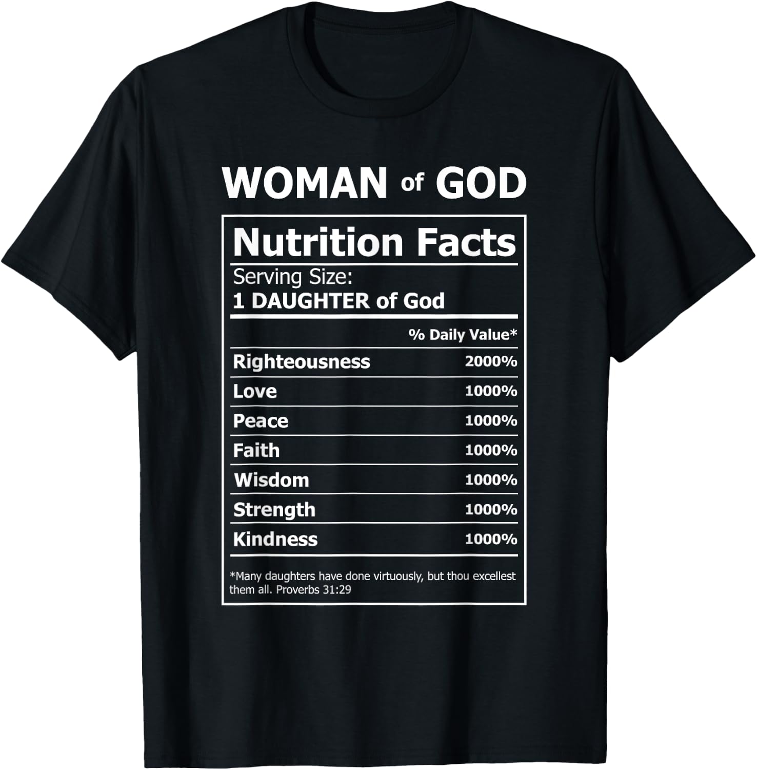 Faith Based Top Gifts Women Plus Size Christian Black Short Sleeve T-Shirt - T-Shirt | Black