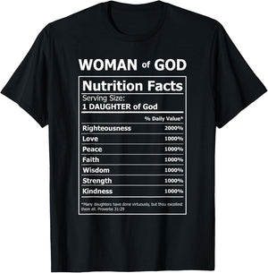 Faith Based Top Gifts Women Plus Size Christian Black Short Sleeve T-Shirt - T-Shirt | Black