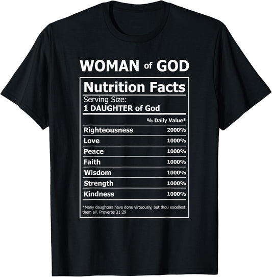 Faith Based Top Gifts Women Plus Size Christian Black Short Sleeve T-Shirt - T-Shirt | Black