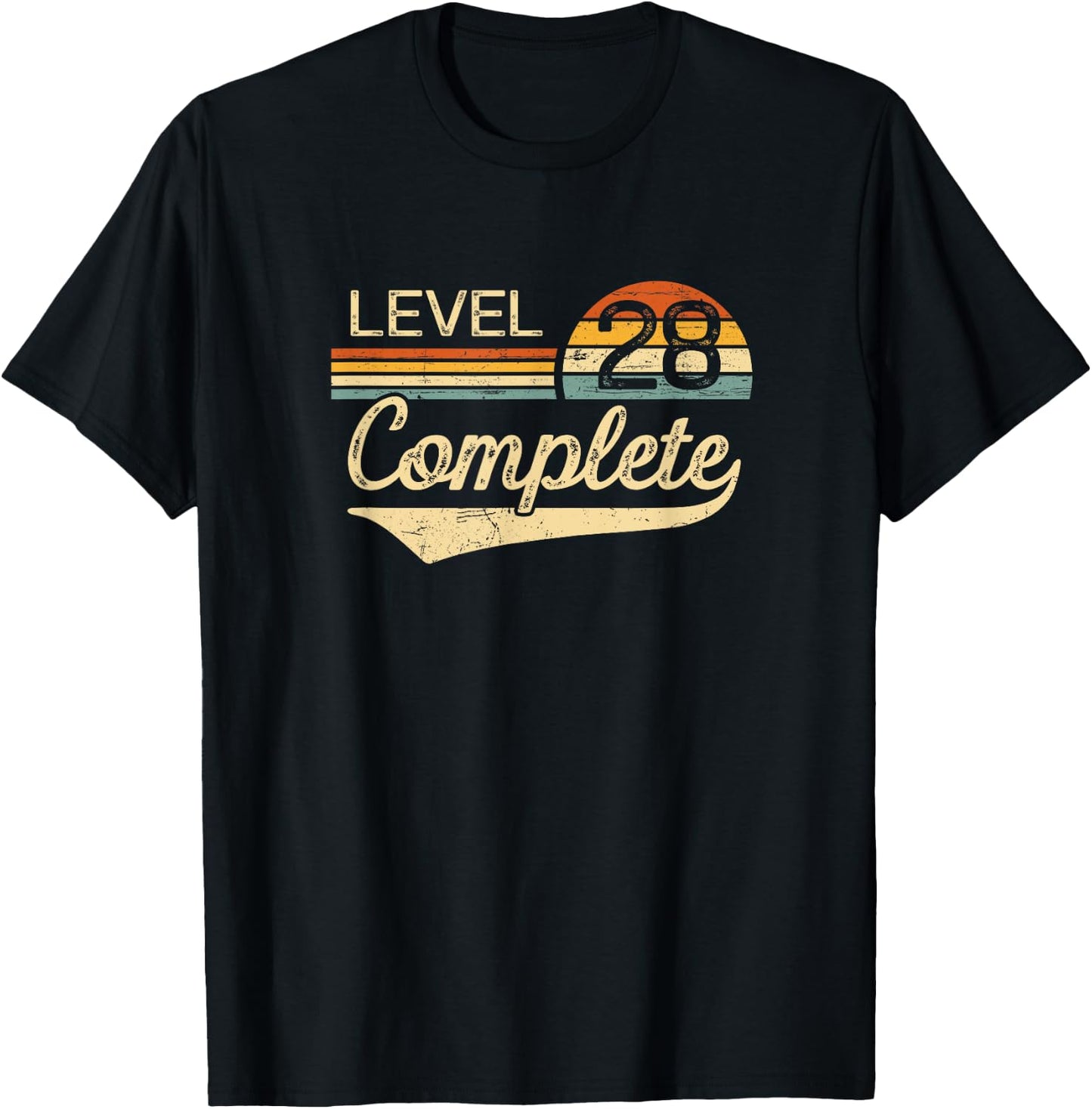 Level 28 Complete Vintage 28th Wedding Anniversary T-Shirt - T-Shirt | Black