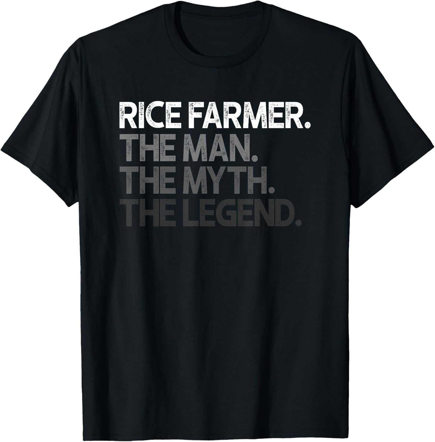 Rice Farmer The Man Myth Legend Gift T-Shirt - T-Shirt | Black
