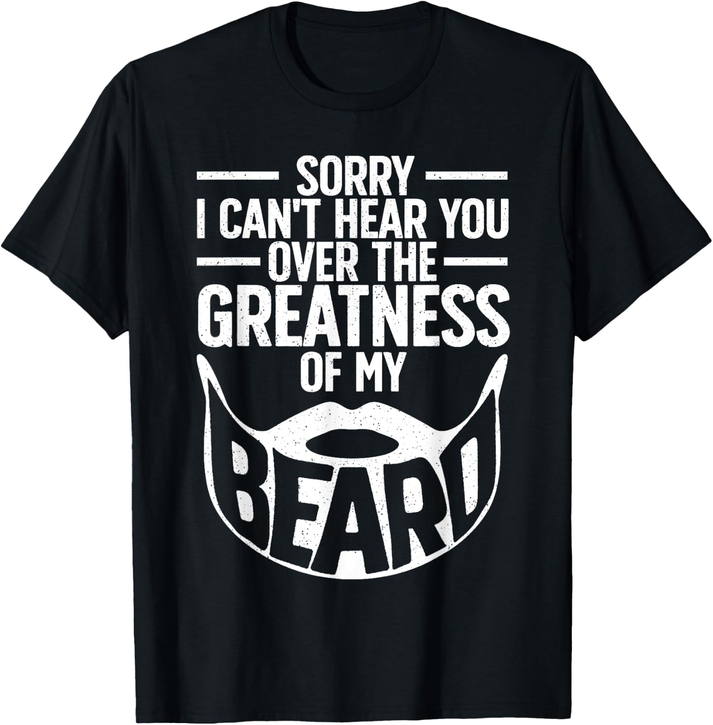 Funny Beard Design For Bearded Men Facial Hair Whisker Lover T-Shirt - T-Shirt | Black