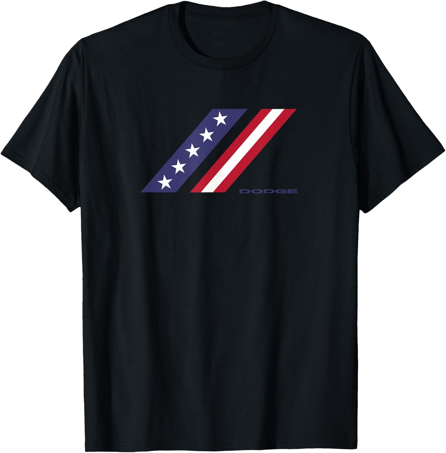 Dodge Stars and Stripes Rhombus Logo T-Shirt - T-Shirt | Black